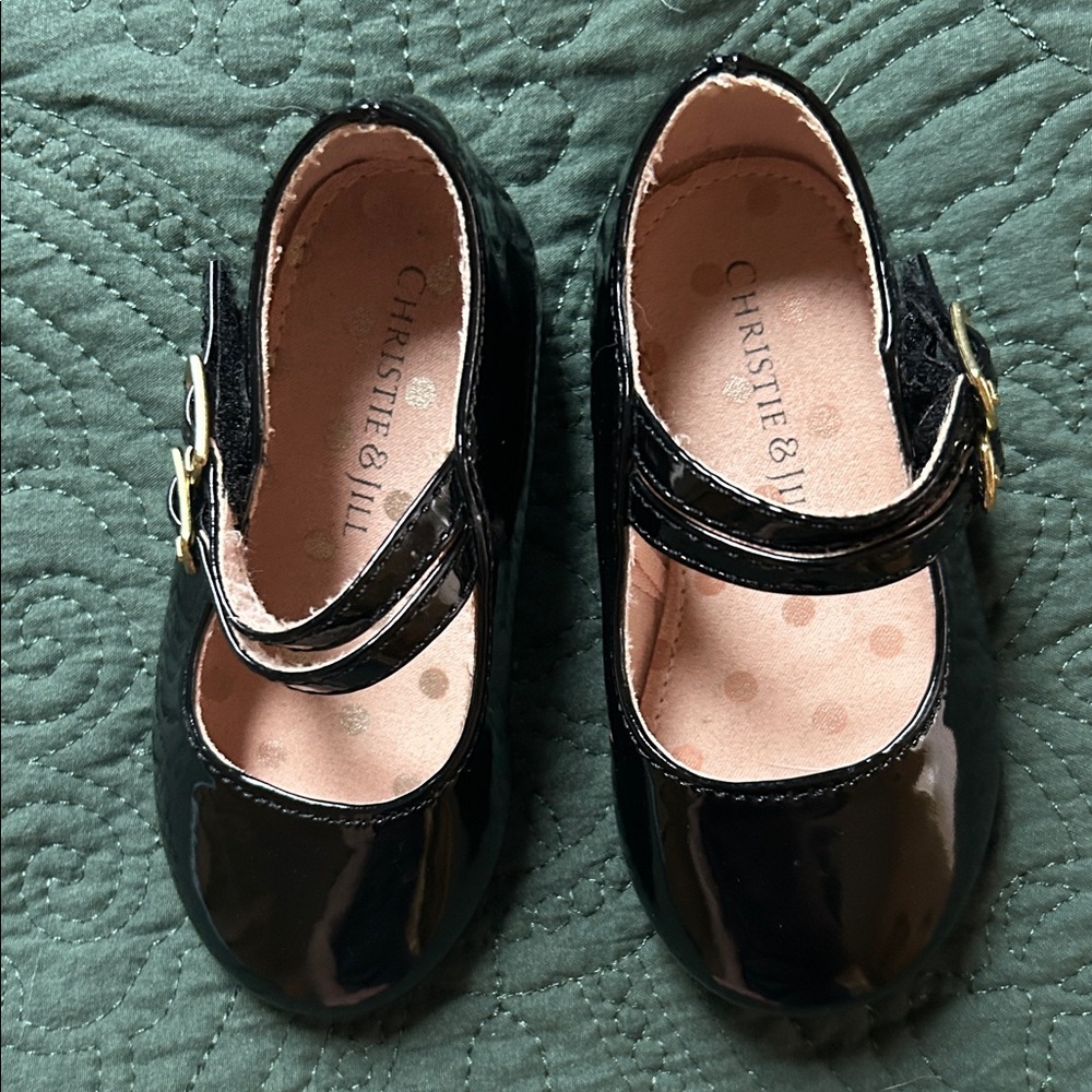 Christie & Jill Black Kids Dress Shoes